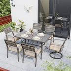 Weave Outdoor Dining Set, 7-Piece, 2 Swivel