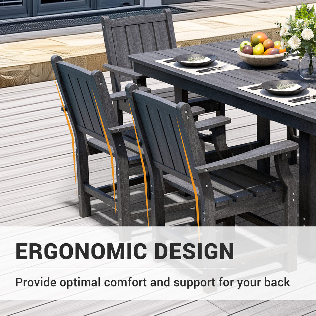 Corex HDPE Outdoor Dining Set, 5-Piece