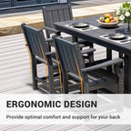 Corex HDPE Outdoor Dining Set, 7-Piece, Gray
