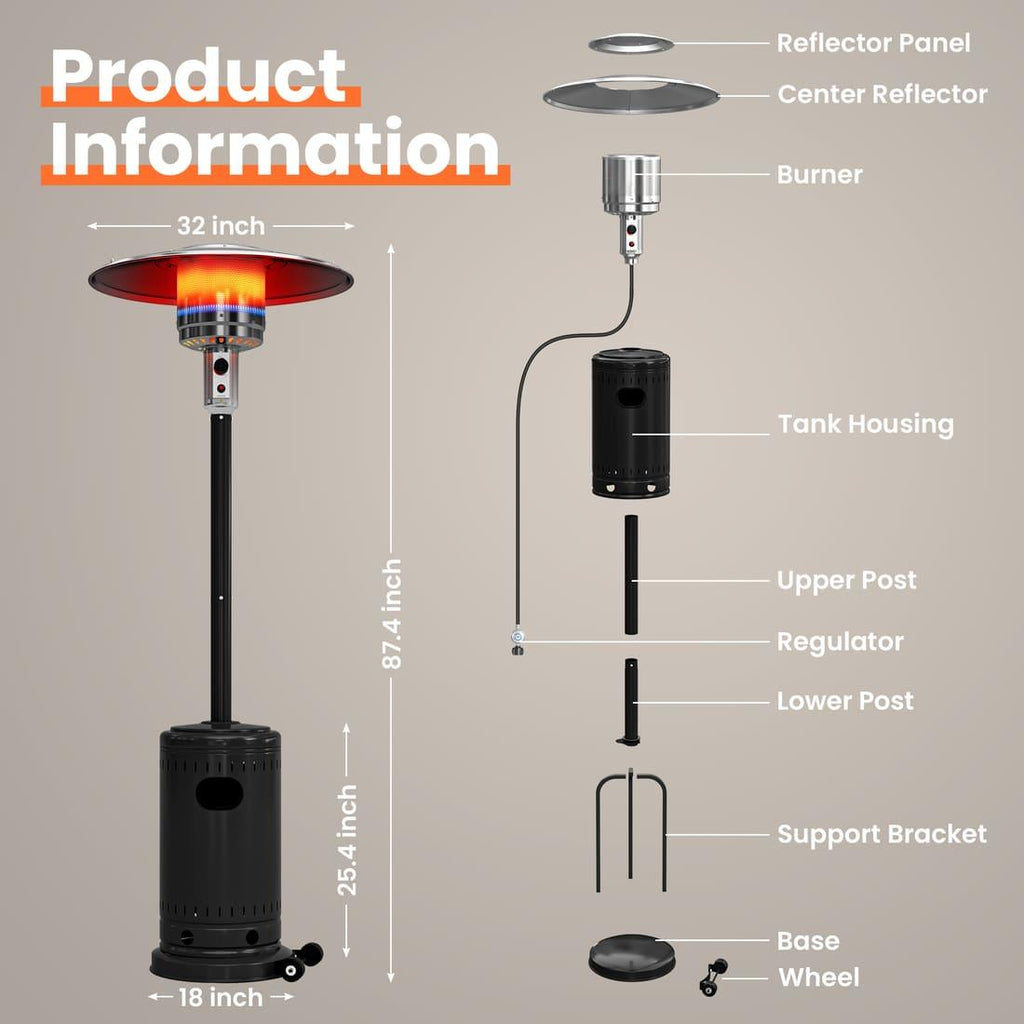 Pyra Base Patio Heater 48,000 BTU