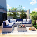 Axis 106.2" Classic Outdoor Sectional Set, 7-Piece