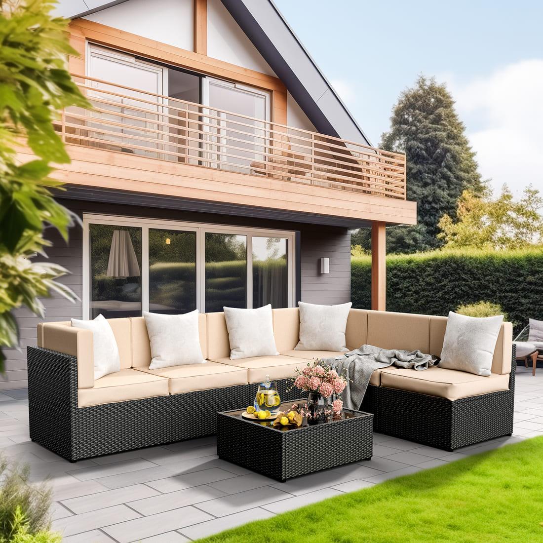 Axis 106.2" Classic Outdoor Sectional Set, 7-Piece