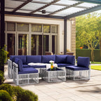 Axis 104.8" Modern Outdoor Sectional Set, 7-Piece