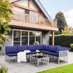 Axis 104.8" Modern Outdoor Sectional Set, 7-Piece