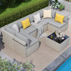 Axis 106.2" Classic Outdoor Sectional Set, 7-Piece