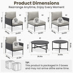 Axis Woven Rope Outdoor Sectional Set, 7-Piece