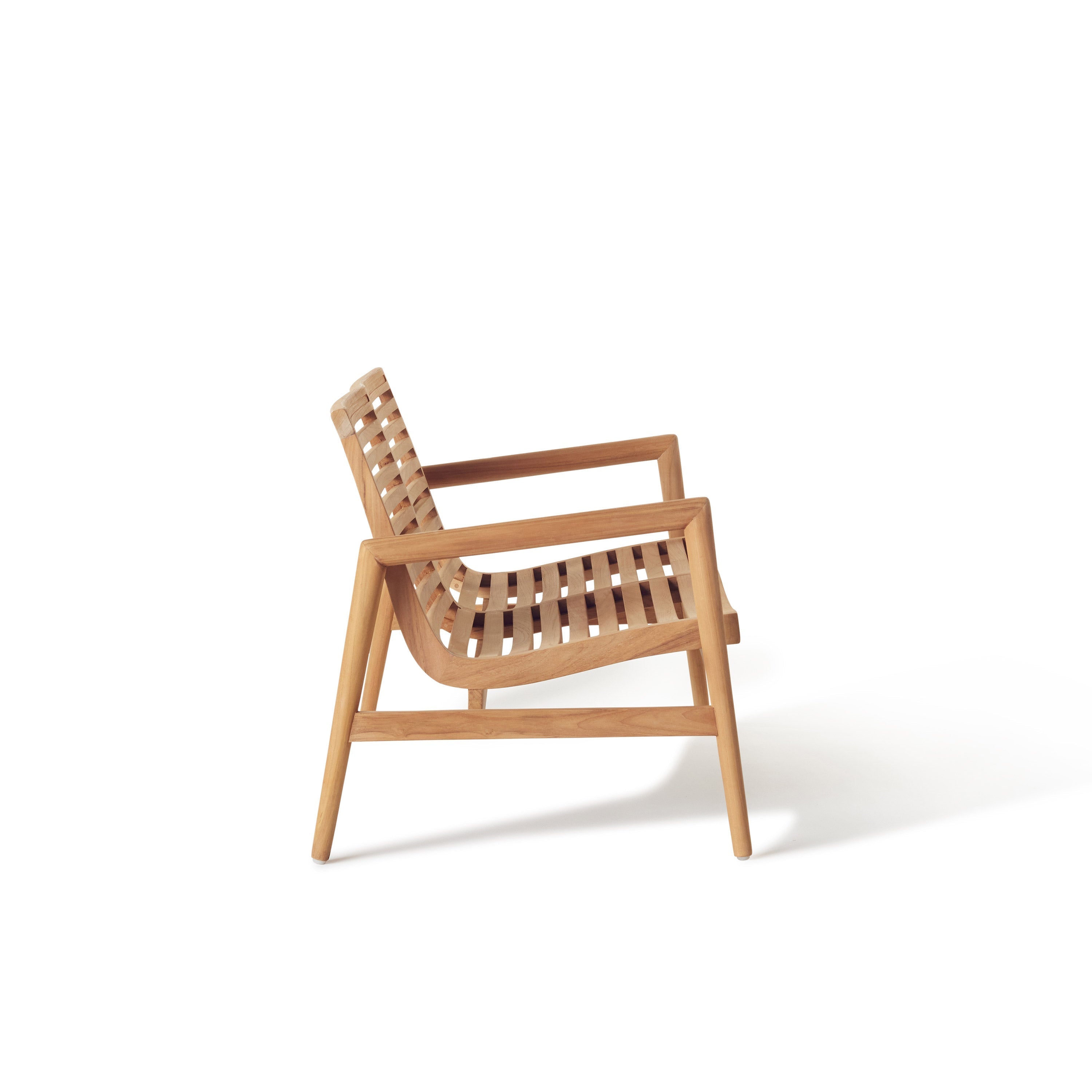 Salt Point Solid Teak Outdoor Loveseat with Curved Slats