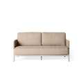 Saratoga Midcentury Modern Loveseat in Dune Aluminum Frame