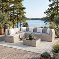 Axis 110" Classic Outdoor Sectional Set, 7-Piece