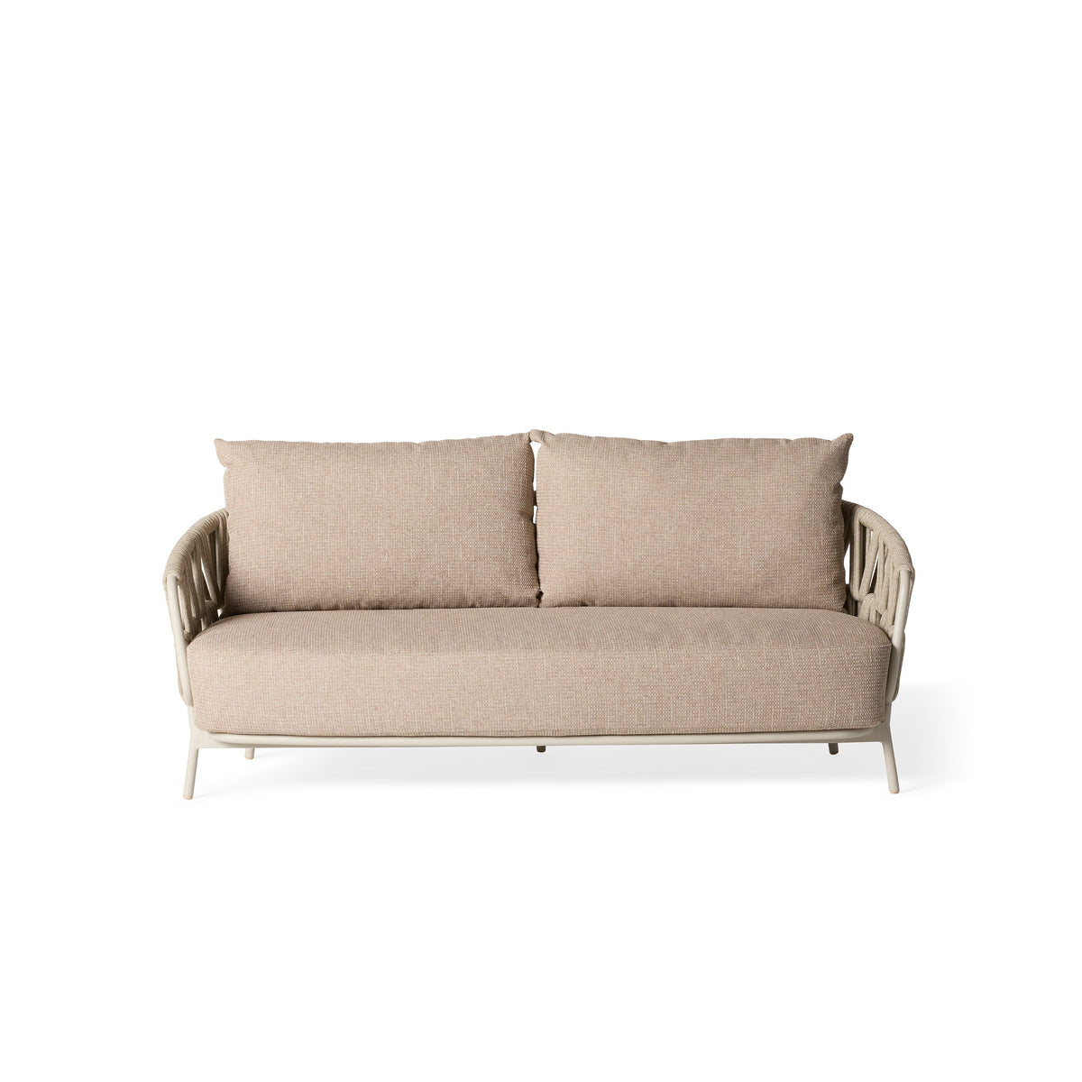 Silverado Outdoor Loveseat Dune Aluminum Frame with Woven Rope