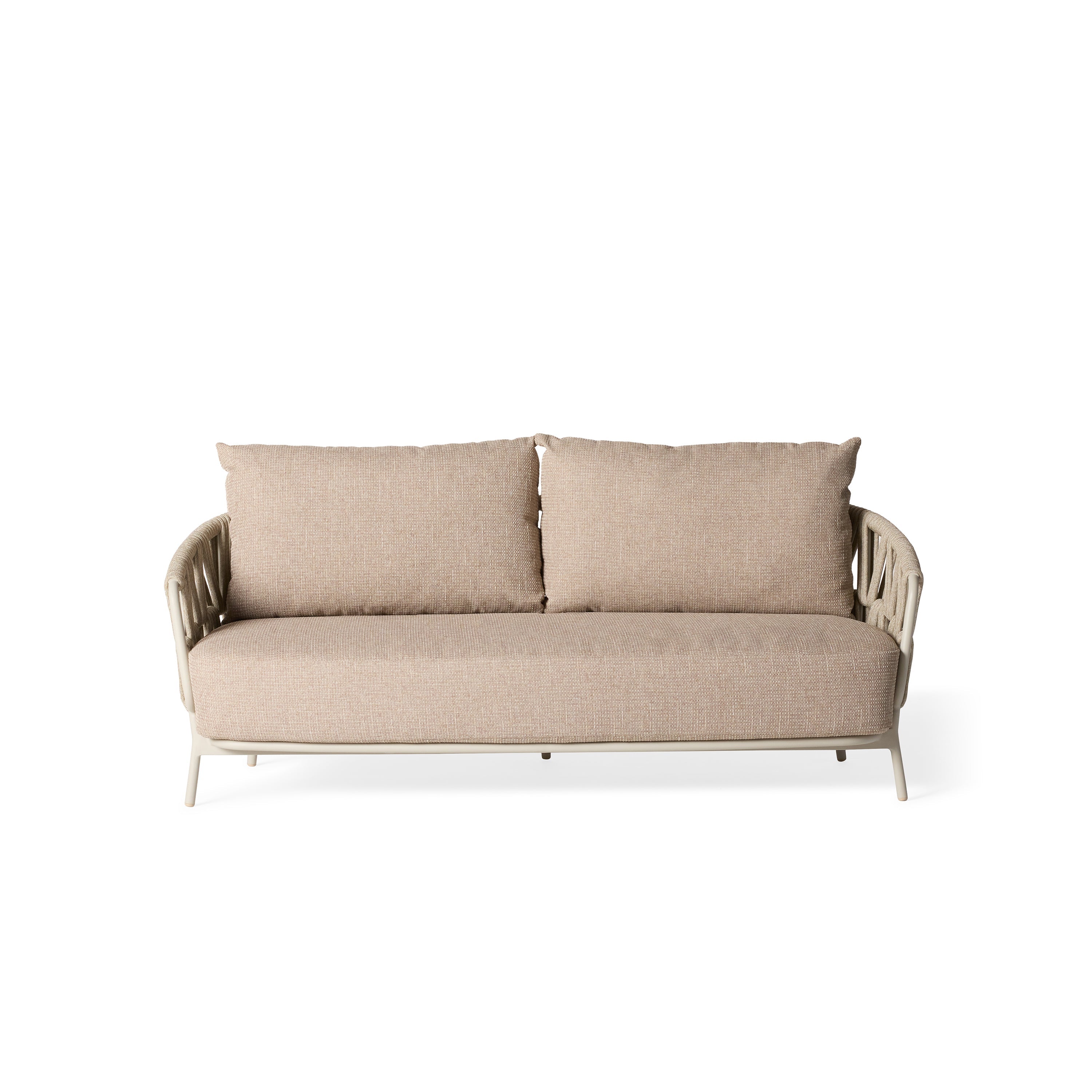 Silverado Outdoor Loveseat Dune Aluminum Frame with Woven Rope