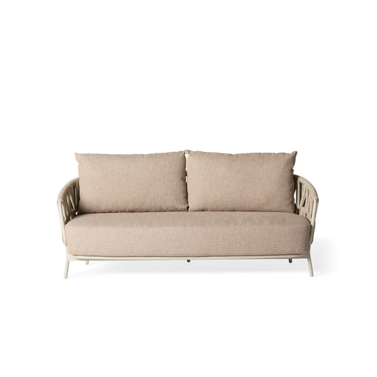 Silverado Outdoor Loveseat Dune Aluminum Frame with Woven Rope