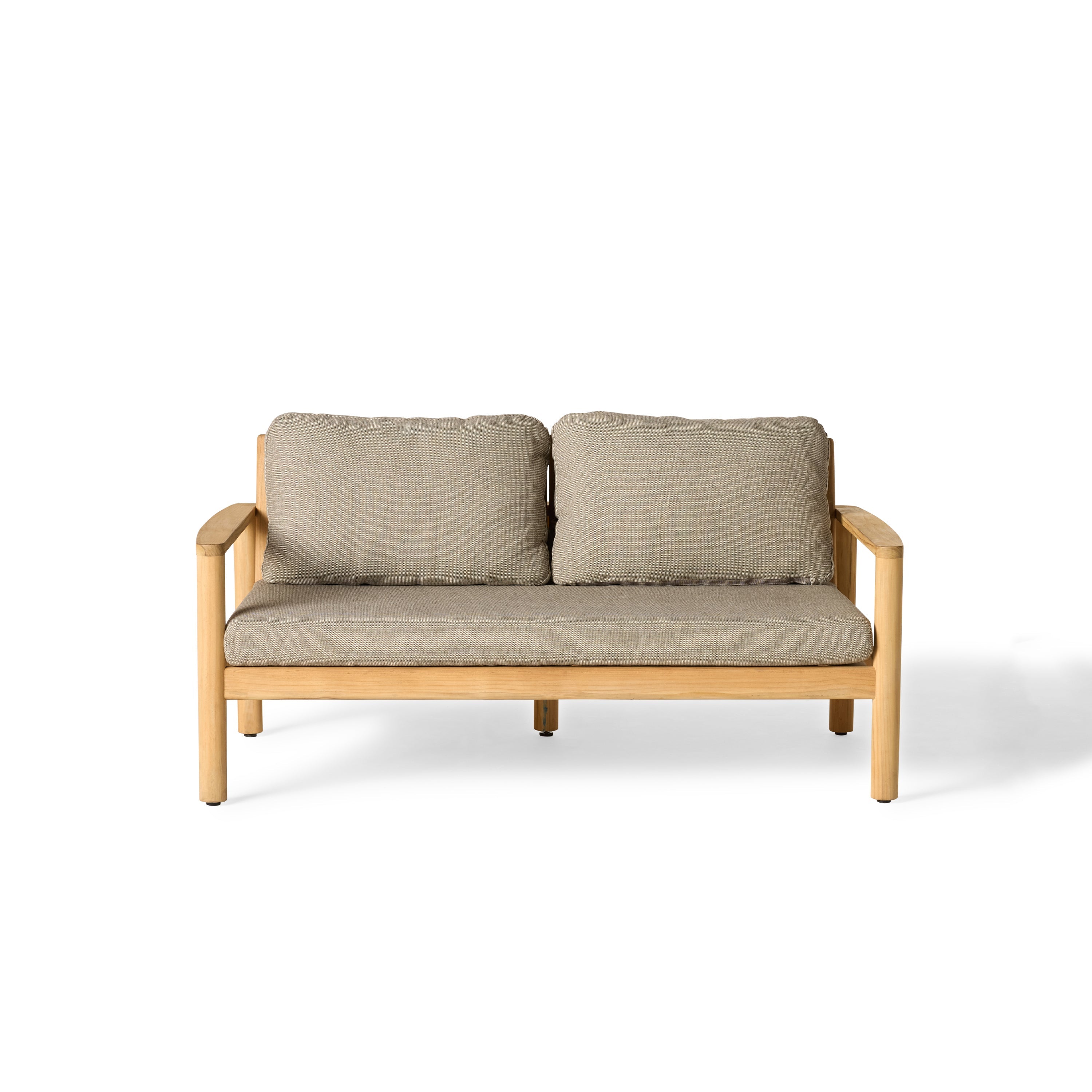 Stinson Teak Outdoor Loveseat Deep Seating Natural Finish
