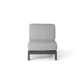 Tiburon Sectional Armless Lounge Chair in Charcoal
