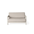 Tiburon Minimalist Aluminum Outdoor Loveseat in Dune Finish