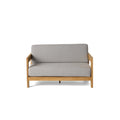 Tiburon Solid Teak Outdoor Loveseat With Wedge Cushions