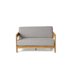 Tiburon Solid Teak Outdoor Loveseat With Wedge Cushions
